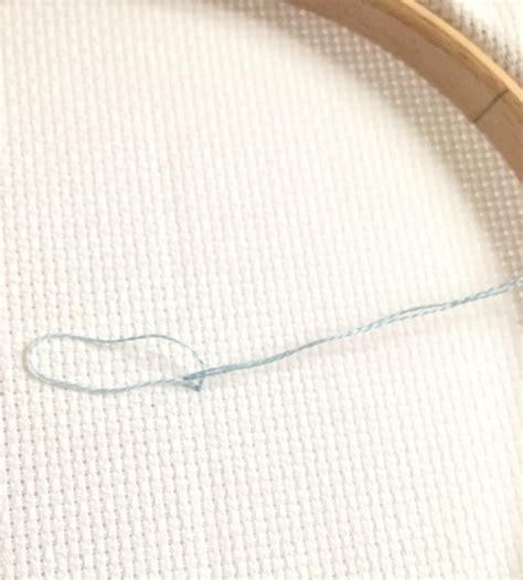 How to start cross stitch – an alternative “loop” method.